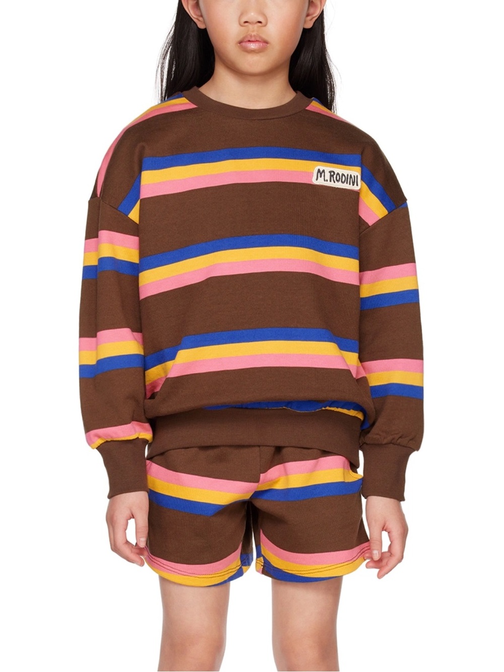 Mini Rodini Brown Striped Kids sweatshirt
